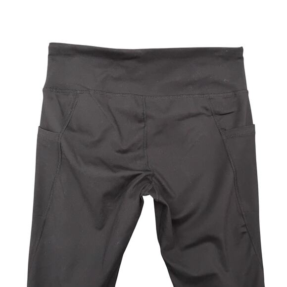 Jockey Leggings Size Medium Black High Rise Cropped Pocket on Both Legs - Picture 5 of 5